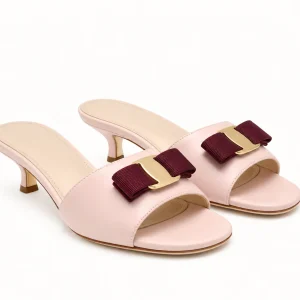 bow low heel slides product list blush pink 20260623