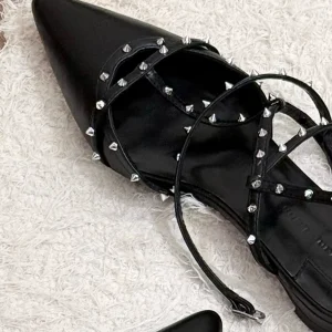 Black Silver Stud Detail