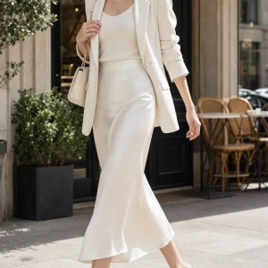 Ivory White silk satin strappy slingback heels lifestyle 01