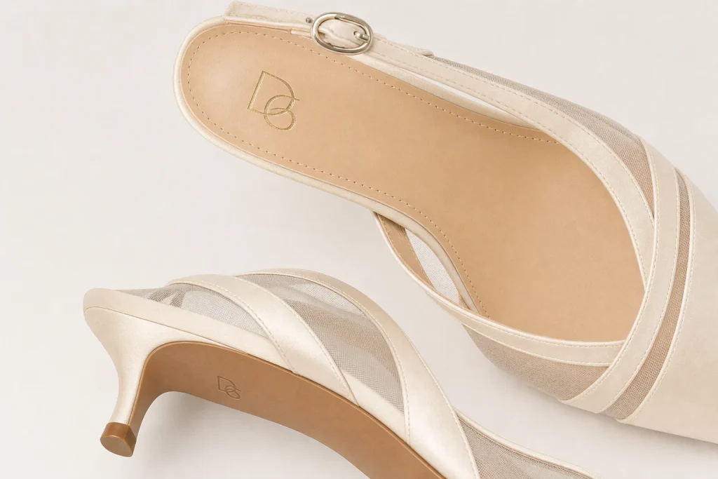 Silk Satin Strappy Slingback Heels quality inspection