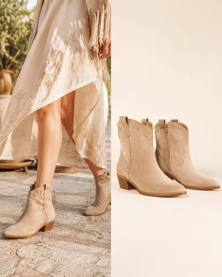 Soft Western Ankle Boots