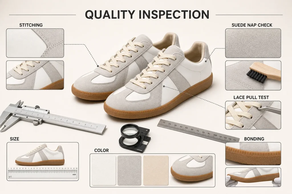 Retro Low-Top Trainer Sneakers quality inspection